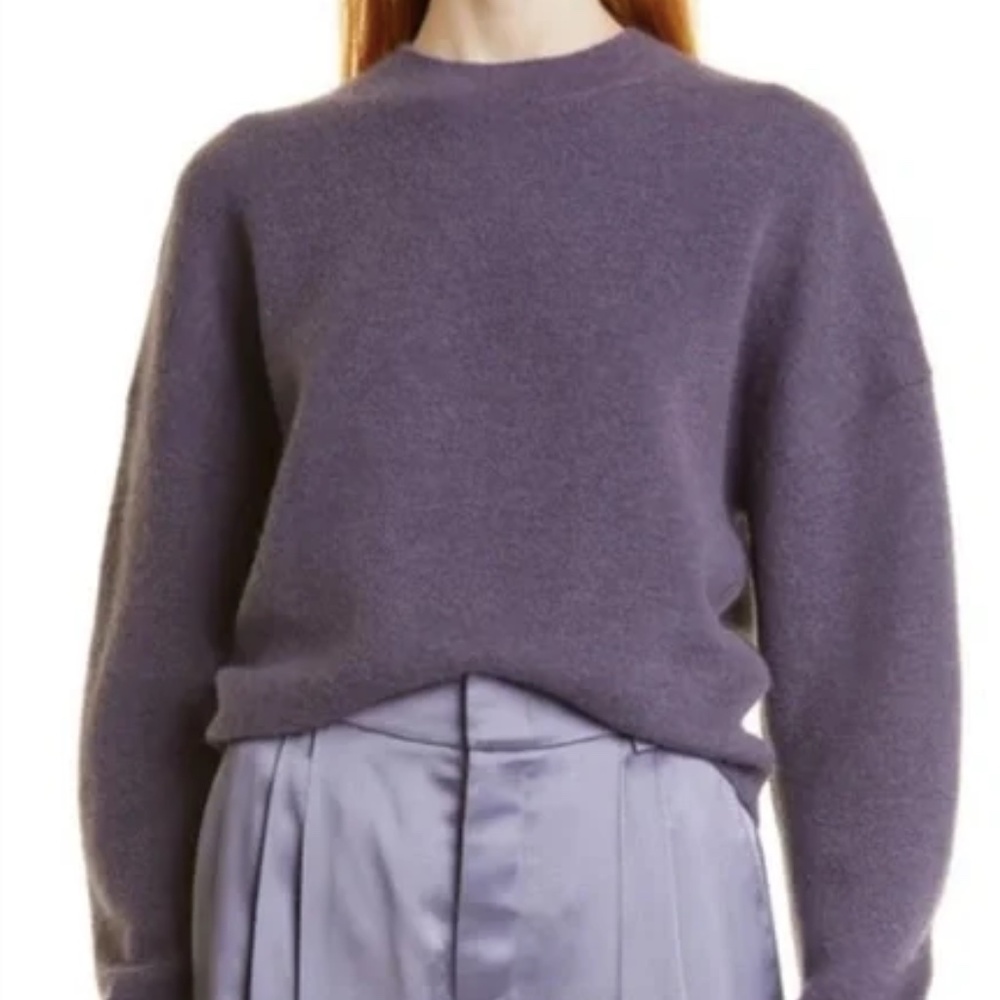 Vince Crop Blouson Sleeve Sweater - Alpaca Blend - Boysenberry Sz L